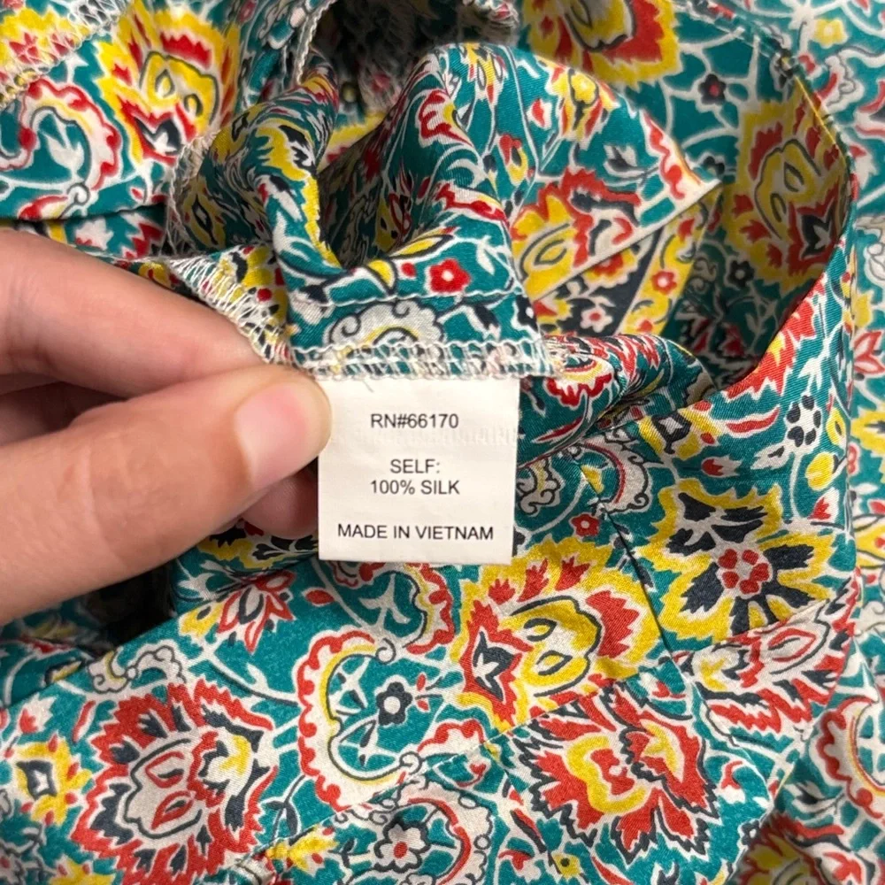 💙💖Lauren Moffatt‎ Anthropologie Floral Silk Shorts Bohemian Maximalist Resort